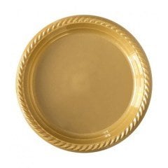 Altın Plastik Tabak 24 Adet