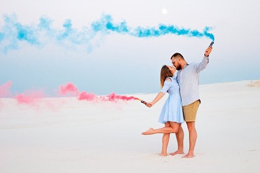 Mavi Kırmızı Sis Bombası