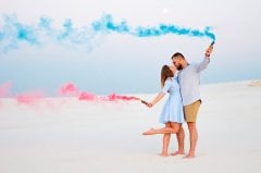 Mavi Kırmızı Sis Bombası