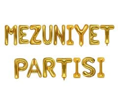 Gold Mezuniyet Partisi Folyo Balon
