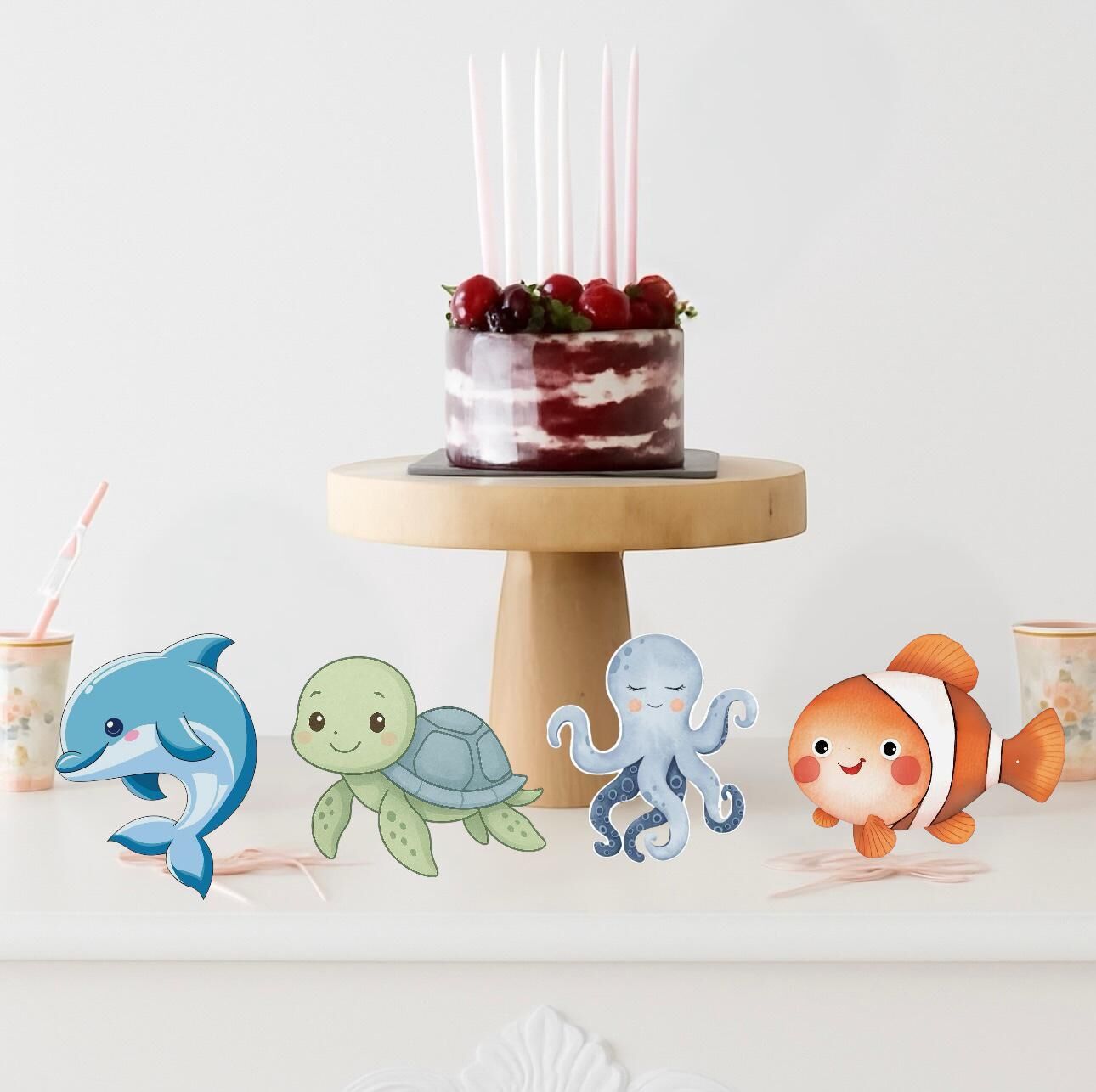 Deniz Teması Masa Süsü 4 Adet