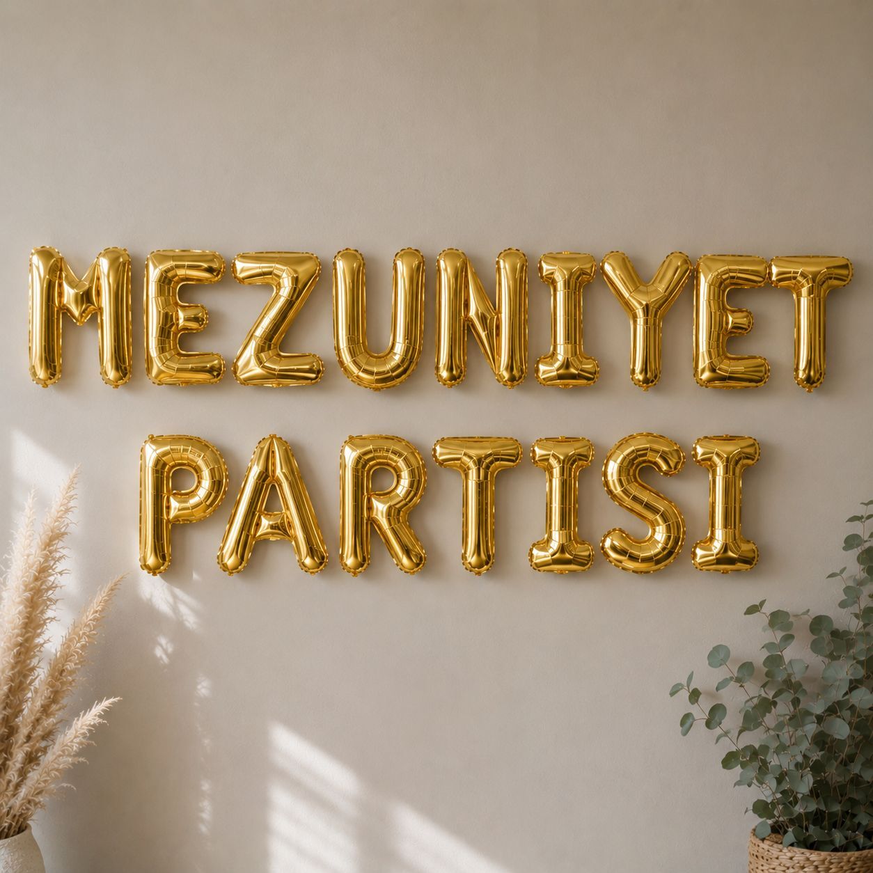 Gold Mezuniyet Partisi Folyo Balon