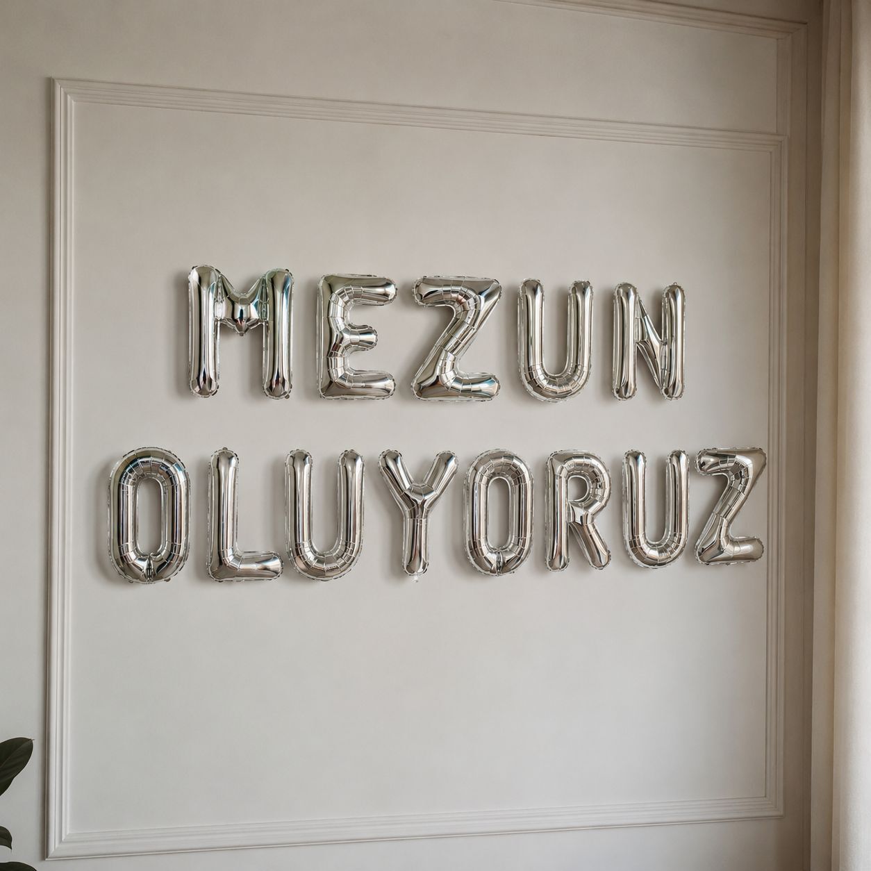 Gümüş Mezun Oluyoruz Folyo Balon