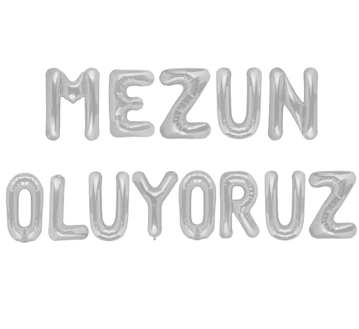 Gümüş Mezun Oluyoruz Folyo Balon