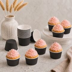 Siyah Muffin Kek Kalıbı 24 Adet