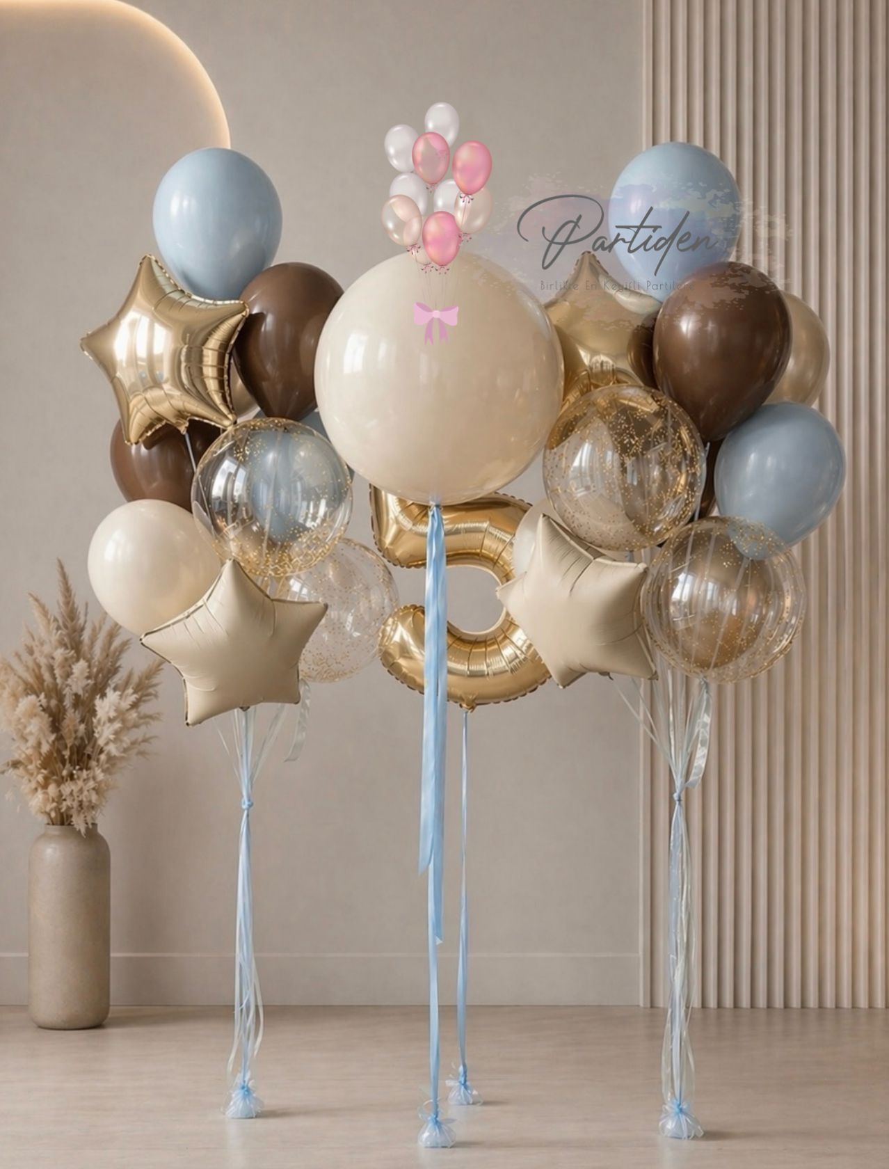 Blue Vintage Balon Demeti