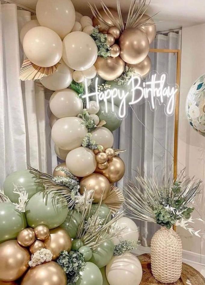 ALTIN KAKTÜS BALON ZİNCİRİ