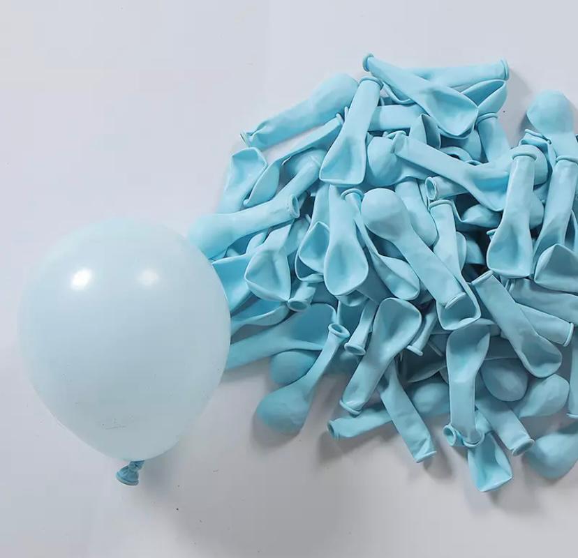 5 inç Mini Mavi Makaron Balon 10 Adet