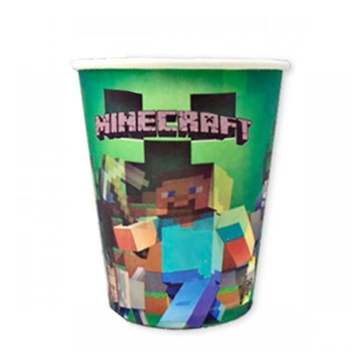 Minecraft Karton Bardak 8 Adet