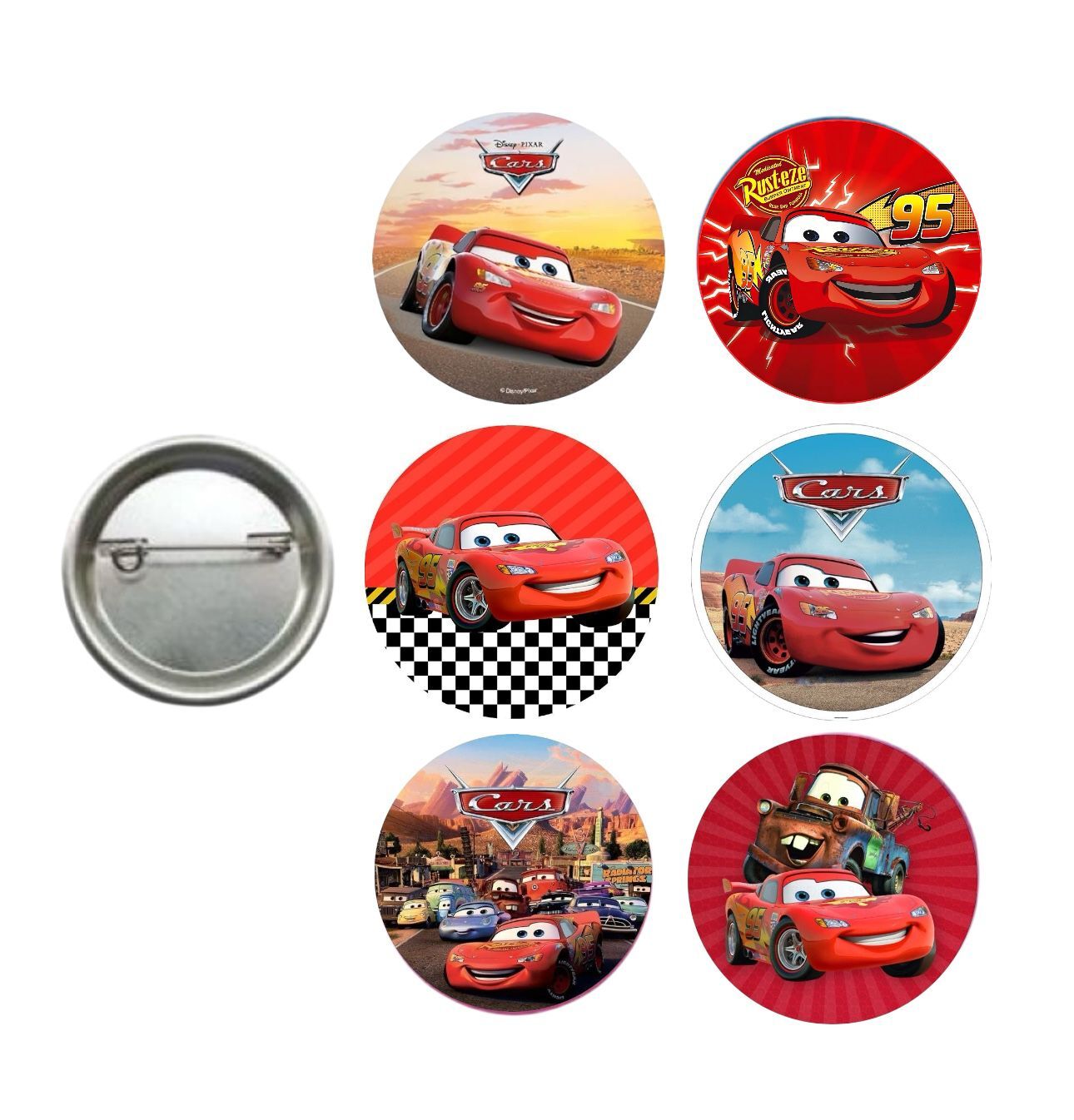 Cars Arabalar Rozet 6 Adet