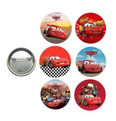 Cars Arabalar Rozet 6 Adet