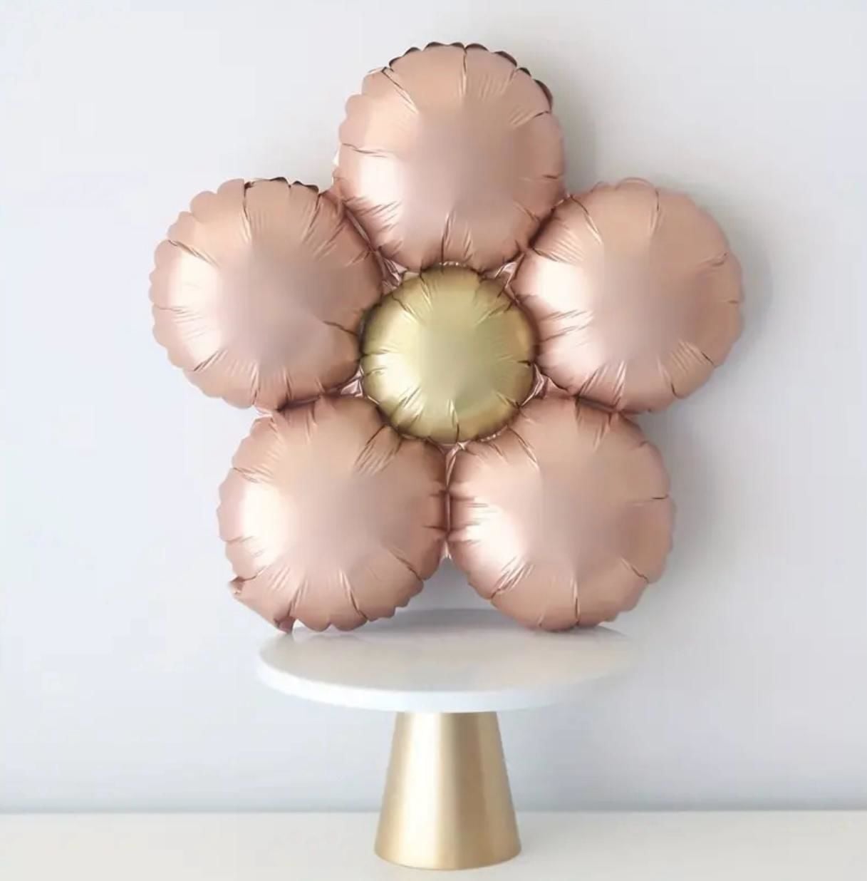 Rosegold Retro Papatya Folyo Balon