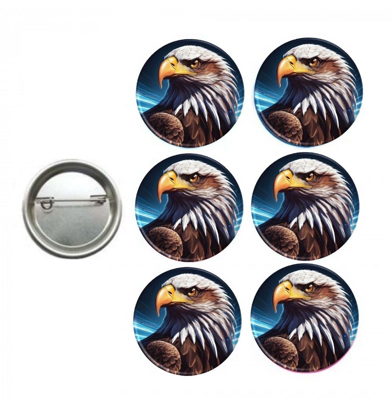 Kartal Teması Rozet 6 Adet