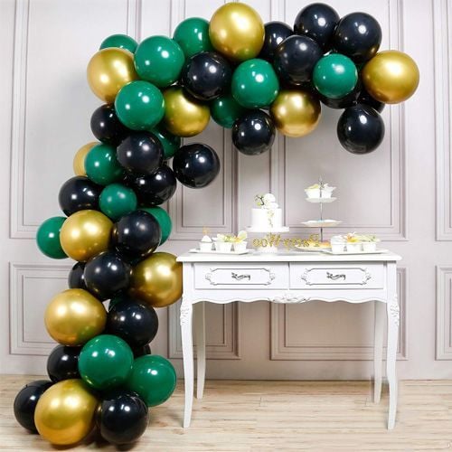 Yeşil Siyah Altın Balon Zinciri