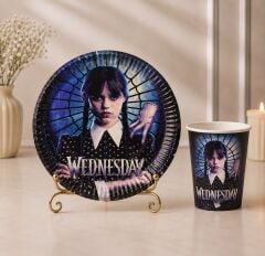 Wednesday Karton Tabak Bardak 8 Adet
