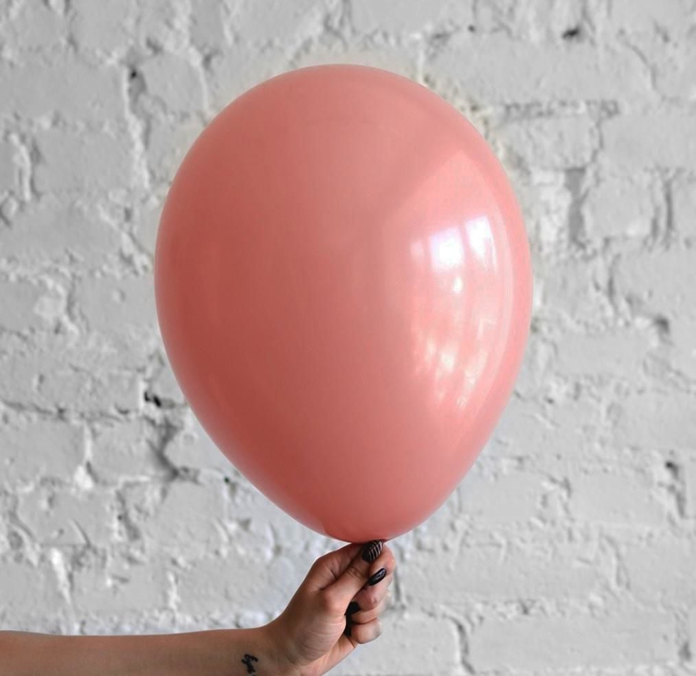 Clay Pink Retro Balon 10 Adet