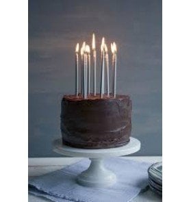 Gümüş Pasta Mumu 6 Adet