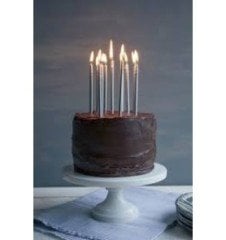 Gümüş Pasta Mumu 6 Adet