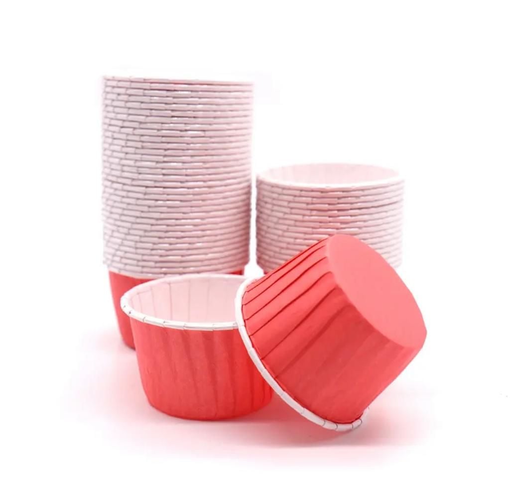 Kırmızı Muffin Kek Kalıbı 24 Adet