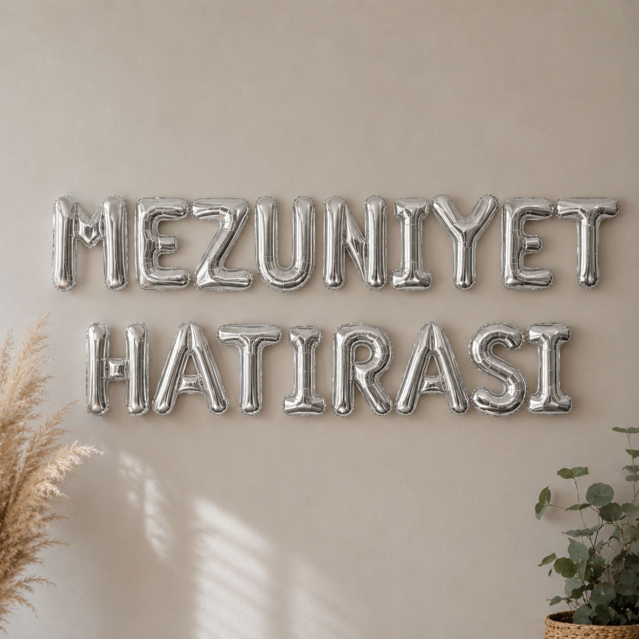 Gümüş Mezuniyet Hatırası Folyo Balon