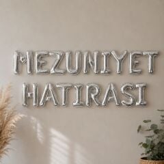 Gümüş Mezuniyet Hatırası Folyo Balon