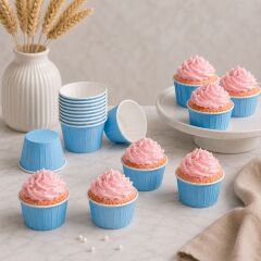 Mavi Muffin Kek Kalıbı 24 Adet