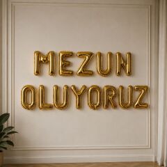 Gold Mezun Oluyoruz Folyo Balon