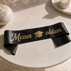 Mezun Oldum Kuşak Siyah Gold