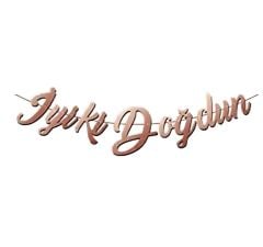 Rosegold İtalik Kaligrafi İyi ki Doğdun Yazısı