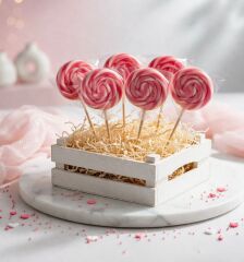 Pembe Sosyete Şekeri 6 Adet