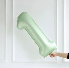 75cm 1 Yeşil Rakam Folyo Balon