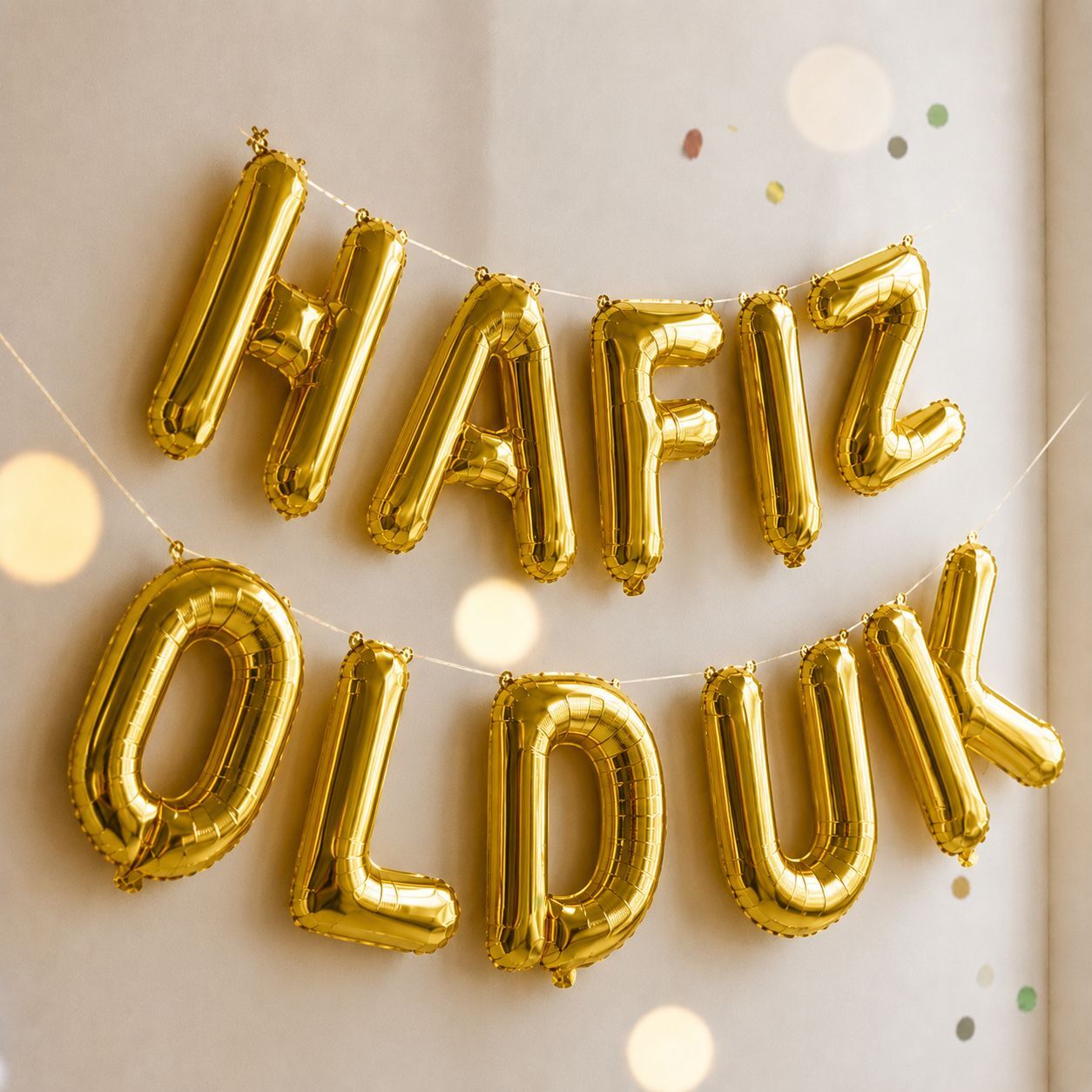 Gold Hafız Olduk Folyo Balon Set