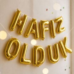 Gold Hafız Olduk Folyo Balon Set