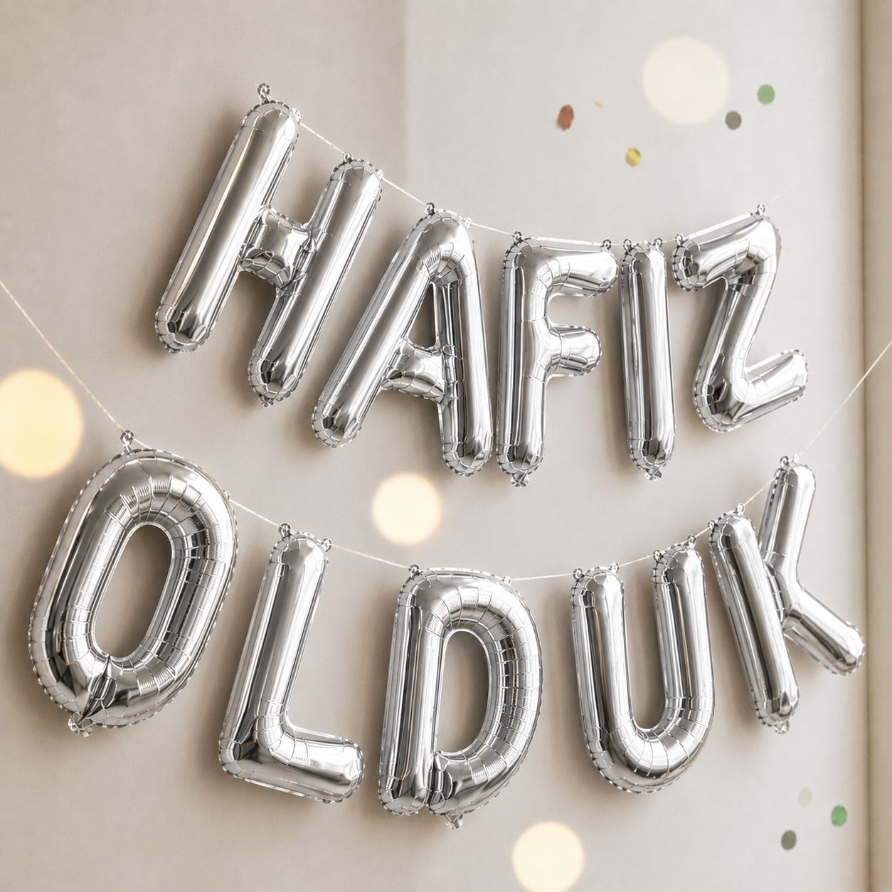Gümüş Hafız Olduk Folyo Balon Set