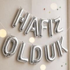 Gümüş Hafız Olduk Folyo Balon Set
