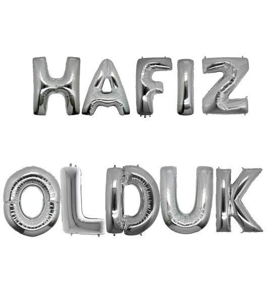 Gümüş Hafız Olduk Folyo Balon Set