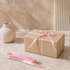 1cm Pembe Saten Kurdele 10 Metre