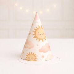 Güneş Teması Parti Şapkası 4 Adet