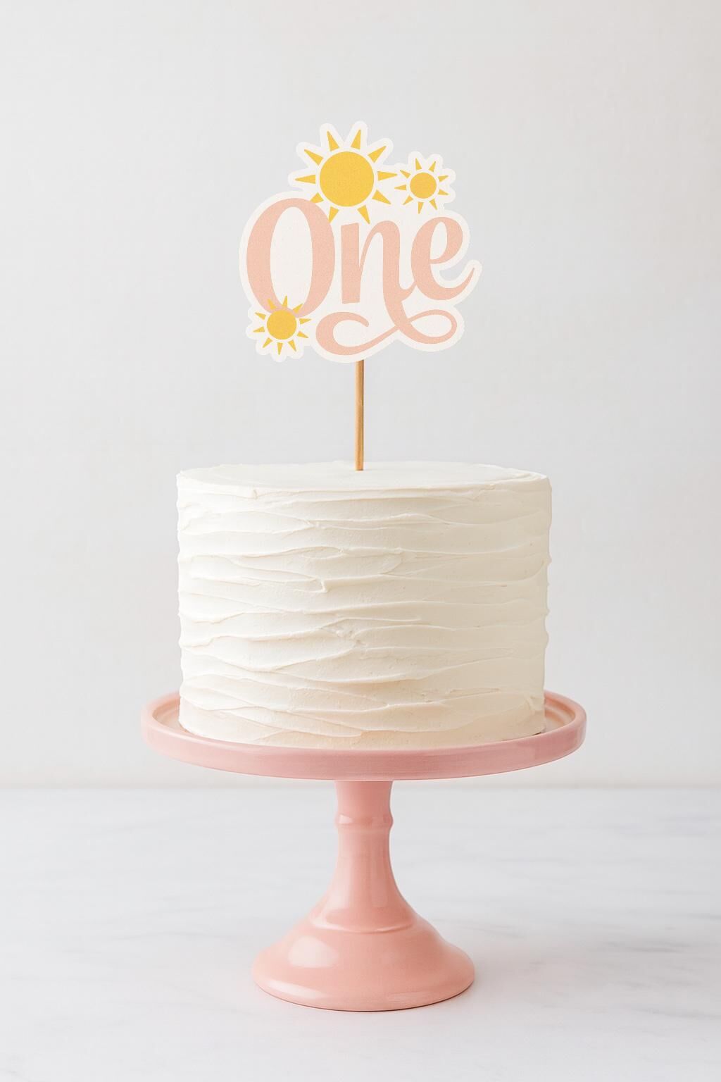 Güneş Teması One Pasta Süsü