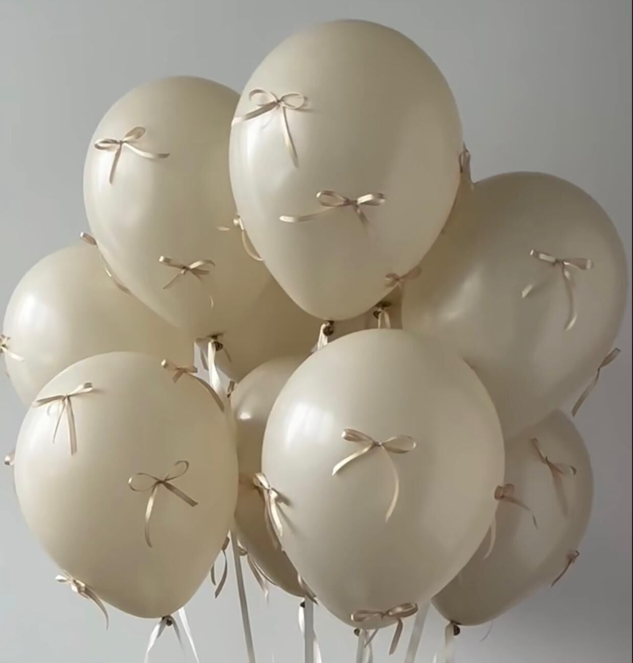 Bej Fiyonk Balon Süsü 10 Adet