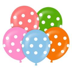 Karşık Puantiyeli Lateks Balon 5 Adet