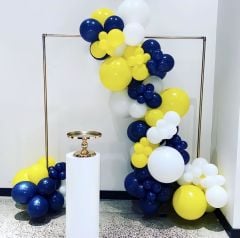 Sarı Lacivert Beyaz Balon Zinciri