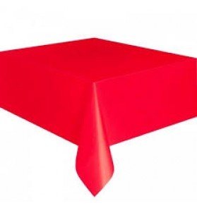 Kırmızı Plastik Masa Örtüsü 120x180