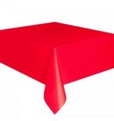Kırmızı Plastik Masa Örtüsü 120x180