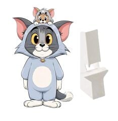 Tom Ve Jerry Ayaklı Maket Pano