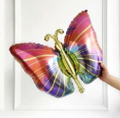 Altın Renkli Kelebek Folyo Balon