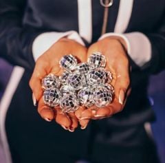 3cm Disco Topu Pasta Süsü 1 Adet