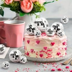 3cm Disco Topu Pasta Süsü 1 Adet