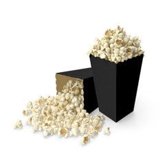Siyah Mısır Popcorn Kutusu 8 Adet
