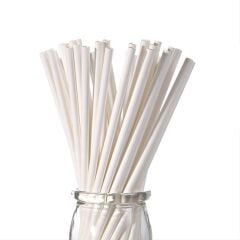 Beyaz Kağıt Pipet 24 Adet